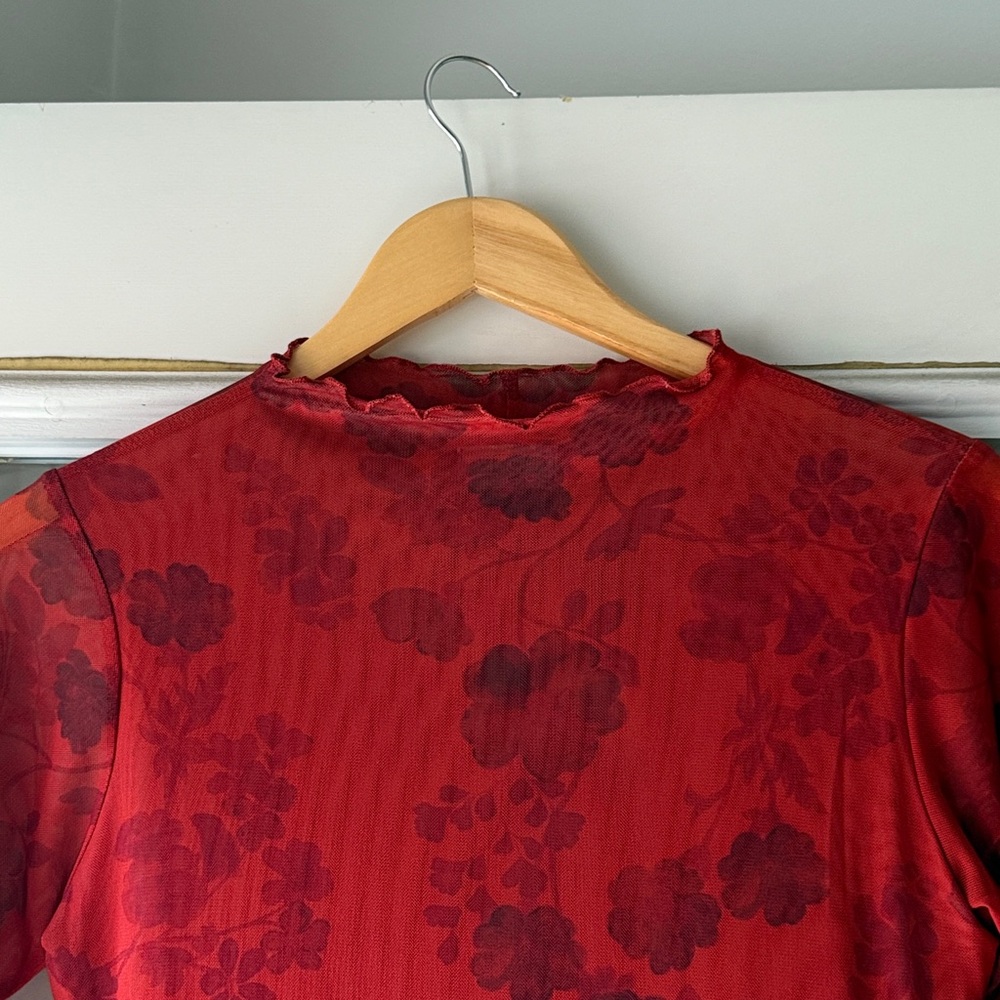 RESA Red Floral Long Sleeve Dress - Picture 6 of 6